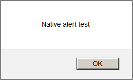 Native alert test